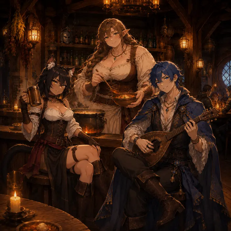 UGotTea Dragon's Rest Tavern fantasy story world artwork